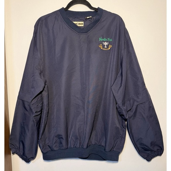 North End Other - North End Greystone Golf Pullover Windbreaker Hamlin Pub Mens Large Navy